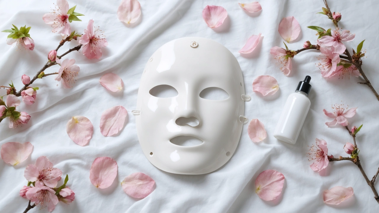 K-beauty sheet mask glowing skin Tamil women Cherry Blossom