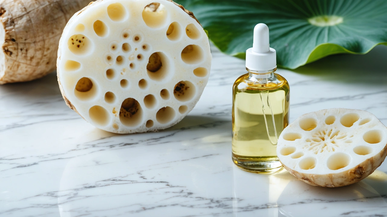 தாமரை வேர் சரும பொலிவு நன்மைகள் இந்திய K-beauty மூலிகை சரும பராமரிப்பு